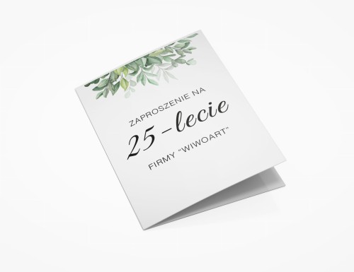 FIRMOWE zaproszenie przód - liście
