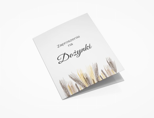 ZAPROSZENIA dożynki - kłosy pszenicy zadrukowana