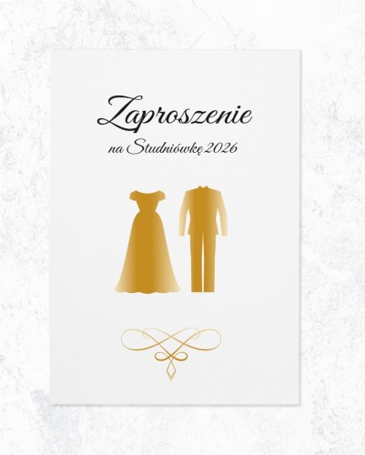 ZAPROSZENIA studniówka - elegancka para-zadrukowana