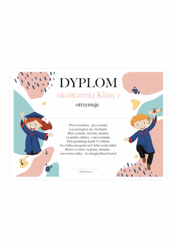 Dyplom ukończenia KLASA 1